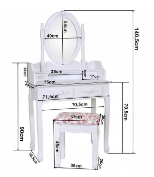 Schminktisch Primadonna WHITE 5